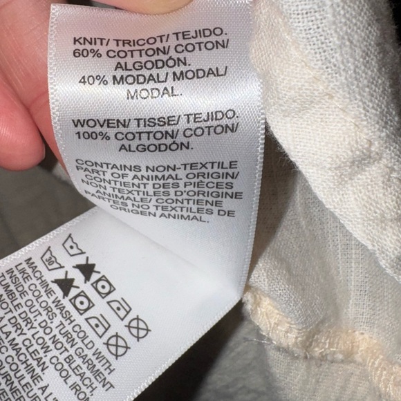 Lucky Brand Small Women’s Mixed Media Short Sleeve Cotton light Peach color - Picture 4 of 5